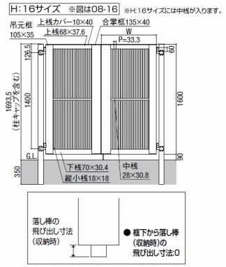 開き門扉AB YR1型 - 門扉（形材） - LIXIL - エクステリア建材